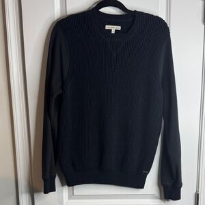 Calvin Klein Men's Textured Black Crewneck Sweater